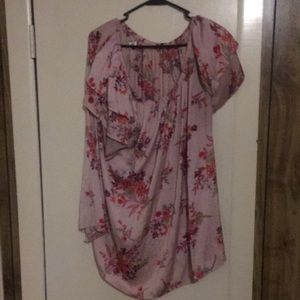 Pink floral top 2X